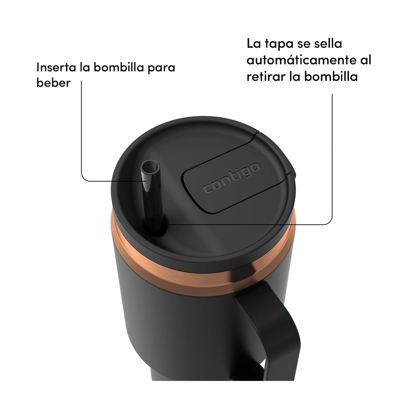 VASO TERMICO CONTIGO SNAPSEAL 887ML NEGRO COBRE - 3