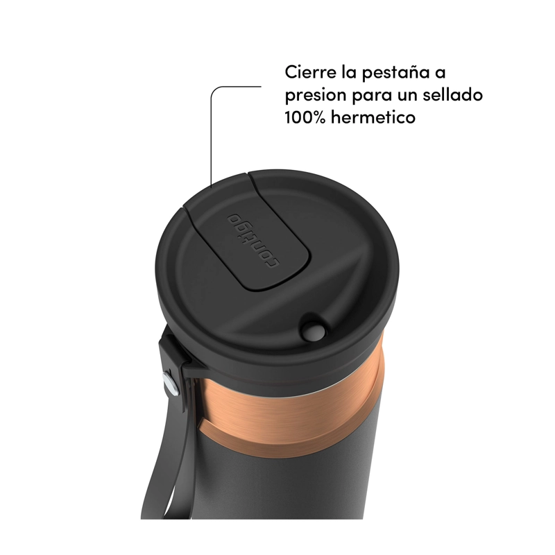 MUG TERMICO CONTIGO SNAPSEAL 710ML NEGRO COBRE - 2