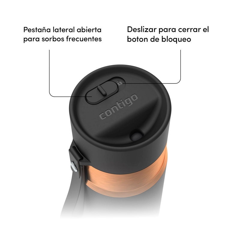 MUG TERMICO CONTIGO AUTOSEAL 473ML NEGRO COBRE - 2