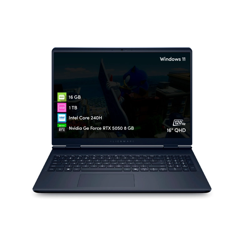 NOTEBOOK GAMER DELL ALIENWARE AURORA 16 INTEL CORE 7 16GB 1TB SSD RTX5050 16' QHD W11 - 1