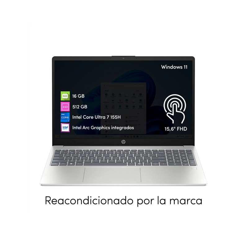 NOTEBOOK HP INTEL ULTRA 7 16GB 512GB SSD 15.6' TACTIL FHD WIN11 - 2