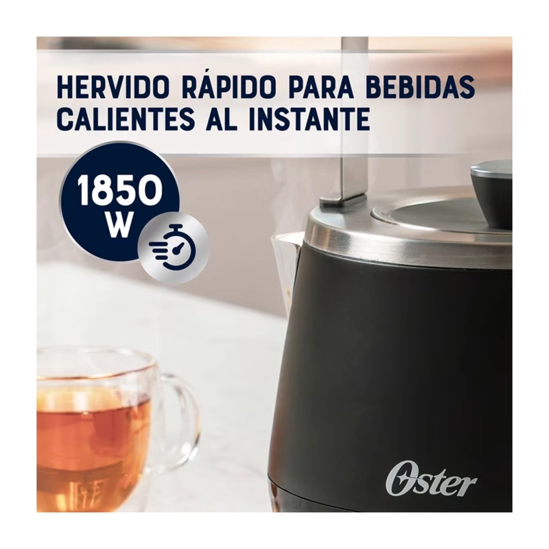 HERVIDOR PREMIUM OSTER 1.5 LT 4510 NEGRO ACERO INOX - 4