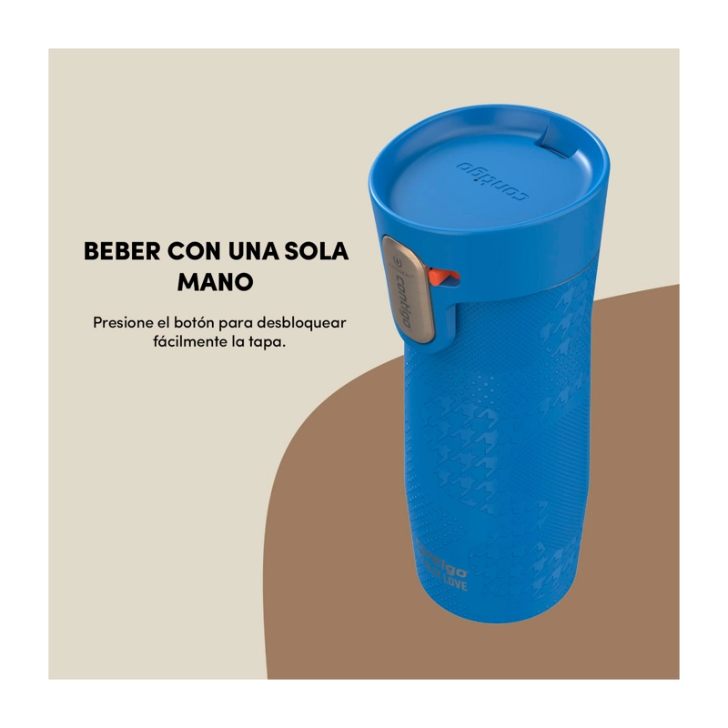 BOTELLA TERMICA CONTIGO WEST LOOP 473ML ANTIDERRAME FRIO Y CALOR AZUL - 5