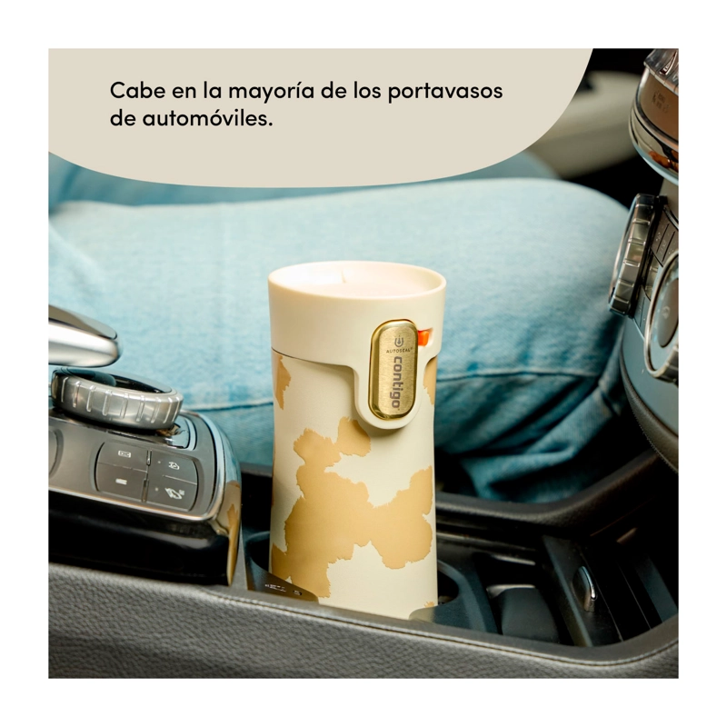 BOTELLA TERMICA CONTIGO WEST LOOP 473ML ANTIDERRAME FRIO Y CALOR OATMILK - 6
