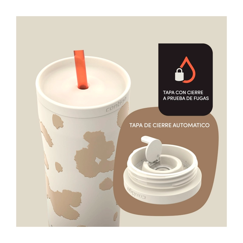 BOTELLA TERMICA CONTIGO STREETERVILLE 710ML ANTIFUGAS OATMILK COWHIDE - 3