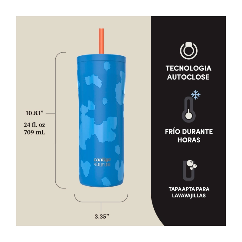 BOTELLA TERMICA CONTIGO STREETERVILLE 710ML ANTIFUGAS AZUL - 2