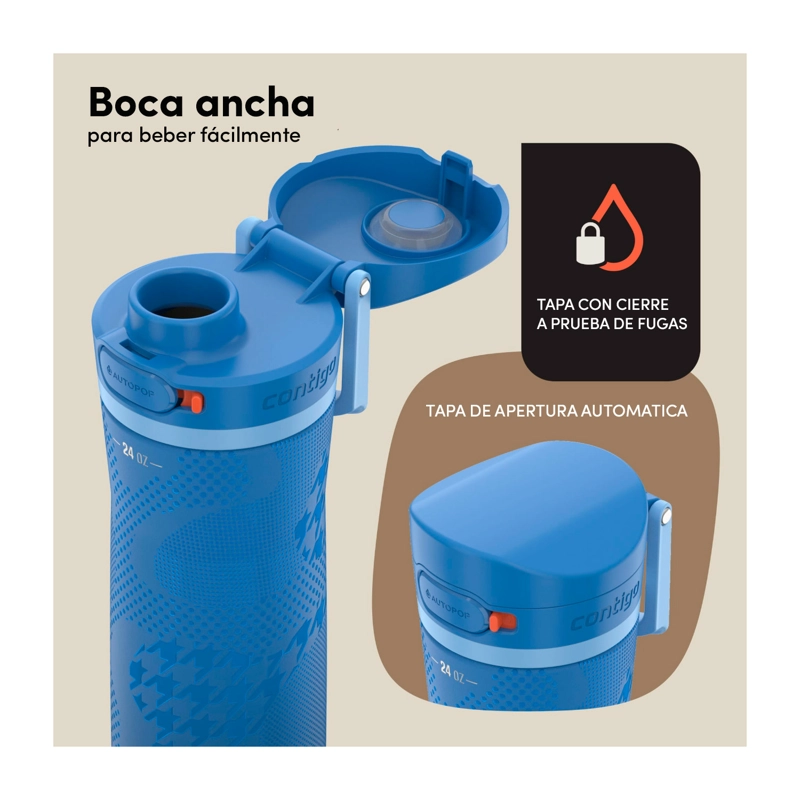 BOTELLA TERMICA CONTIGO AUTOPOP JACKSON 710ML ANTIDERRAME AZUL - 3