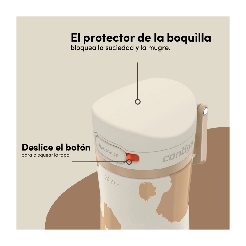 BOTELLA TERMICA CONTIGO AUTOPOP JACKSON 710ML ANTIDERRAME OATMILK - 4