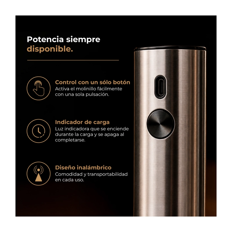 MOLEDOR DE ESPECIAS ELECTRICO THORBEN USB DELUX GRINDER SET - 3