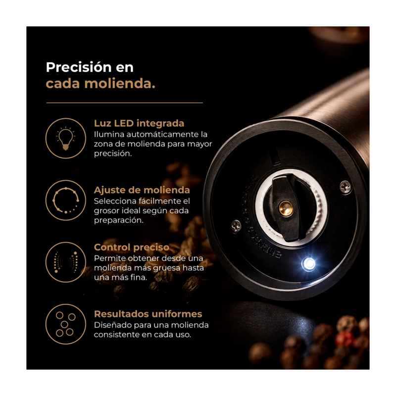 MOLEDOR DE ESPECIAS ELECTRICO THORBEN USB DELUX GRINDER SET - 4