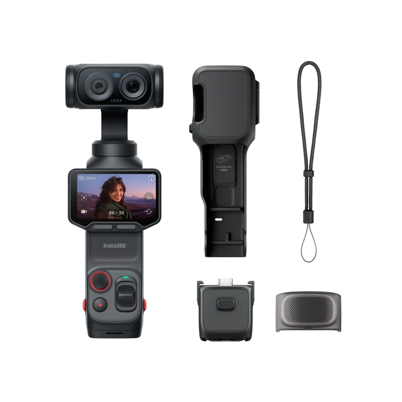 CAMARA DE ACCION INSTA360 LUNA ULTRA STANDAR BUNDLE 8K ESTABILIZADOR VLOGGINS