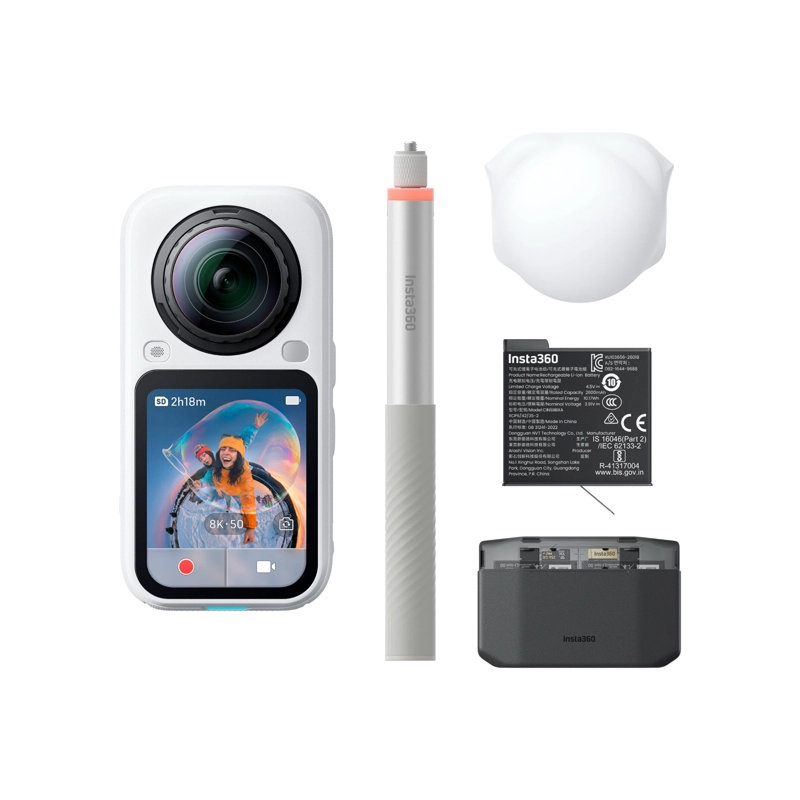 CAMARA DE ACCION 360 INSTA360 X6 8K ESSENTIALS BUNDLE ARTIC WHITE - 1