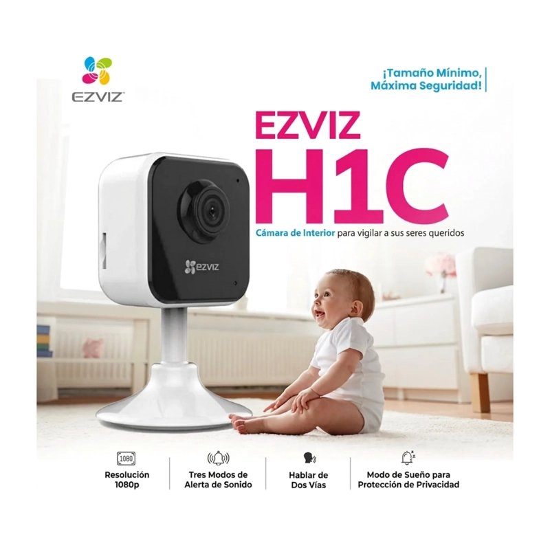 CAMARA DE SEGURIDAD IP EZBIZ H1C WIFI 2MP FHD WIFI USB-C - 3