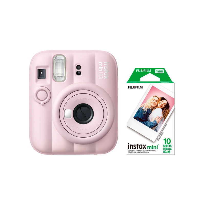 KIT CAMARA INSTANTANEA INSTAX MINI 13 ROSA + FILM 10 - 1