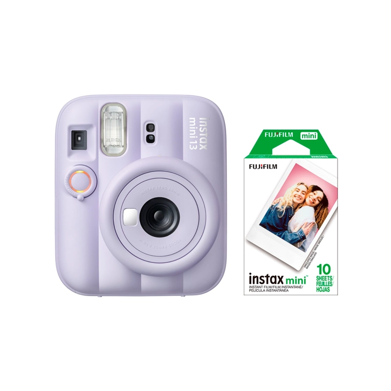 KIT CAMARA INSTANTANEA INSTAX MINI 13 MORADO + FILM 10 - 1