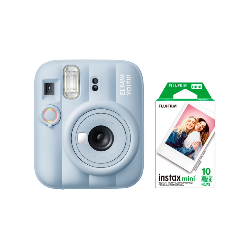 KIT CAMARA INSTANTANEA INSTAX MINI 13 AZUL + FILM 10 - 1
