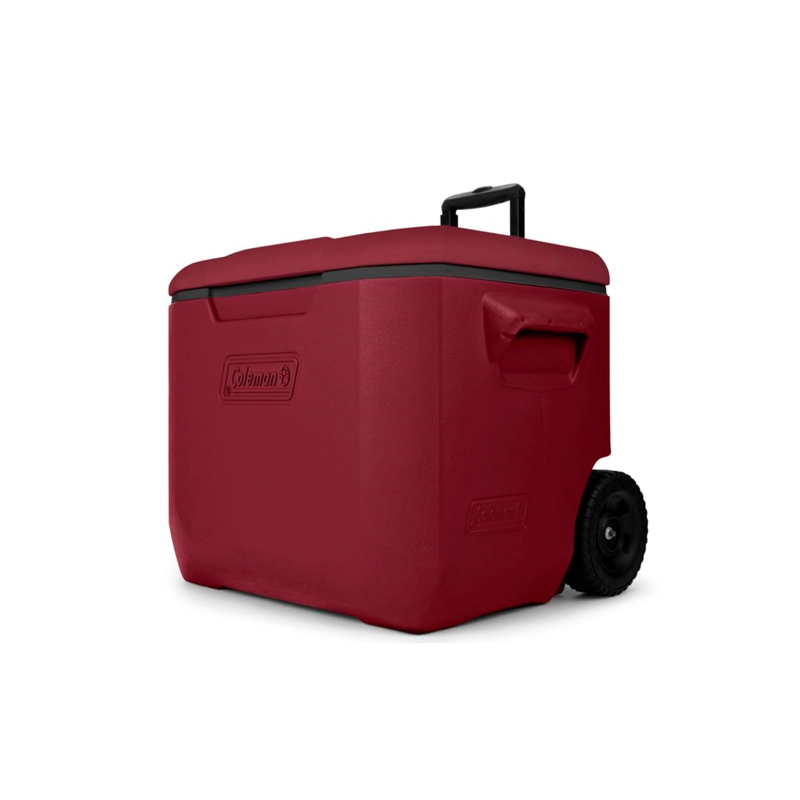 COOLER CON RUEDAS COLEMAN CHILLER 57LT ROJO CRANBERRY TEMPLOCK - 2