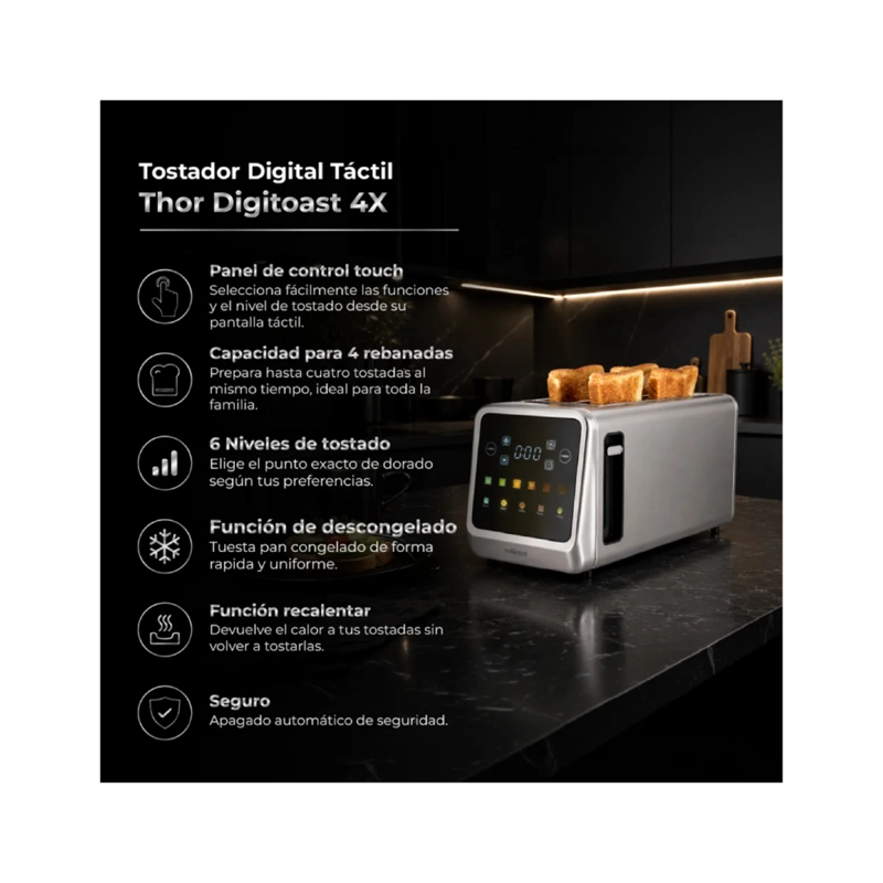 TOSTADOR DIGITAL THORBEN DIGITOAST 4X 1400W - 3