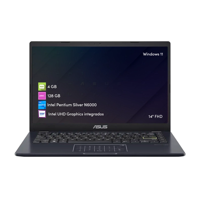 NOTEBOOK ASUS L410 PENTIUM N6000 4GB 128GB 14 FHD WIN11 - 1