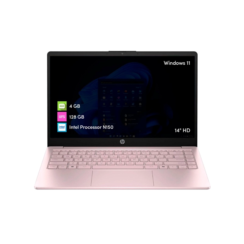 NOTEBOOK HP INTEL N150 4GB 128GB 14 HD W11 ROSA - 1
