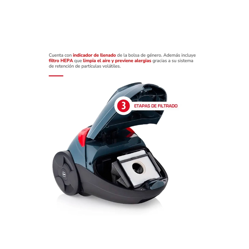 ASPIRADORA DE ARRASTRE THOMAS TH-1407 2 EN 1 FILTRO HEPA 1400W - 6