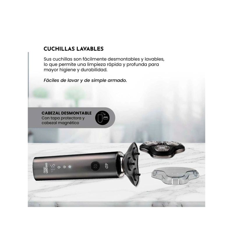 AFEITADORA SIEGEN SG-7220 ONE SHAVE MAX 3 USB WET & DRY 4D - 6