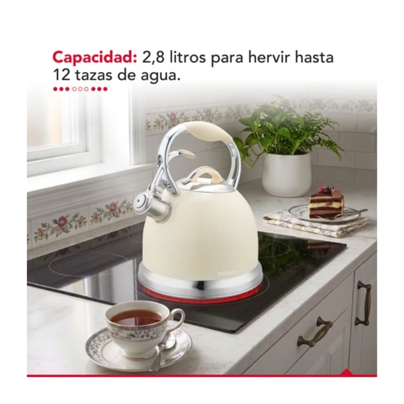 TETERA THORBEN TEA TIME PLUS 2.8L ACERO INOXIDABLE SILBADORA BEIGE - 4