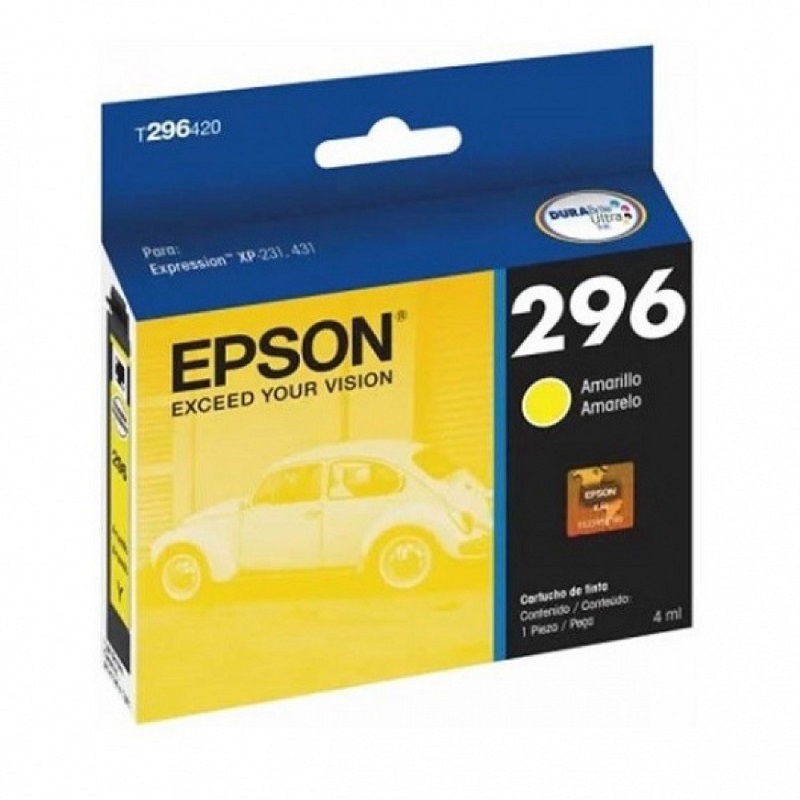 CARTUCHO EPSON TINTA T296 4ML PÁG. 250 AMARILLO T296420-AL - 2