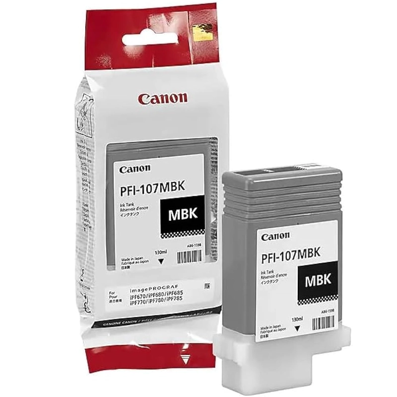 CARTUCHO DE TINTA CANON PFI-107MBK 130ML NEGO MATE 6704B001 - 1