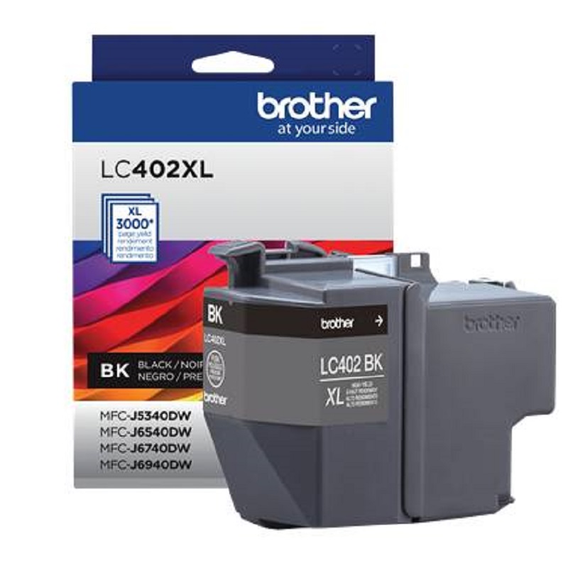 CARTUCHO BROTHER TINTA LC402XLBKS XL 3.000 PÁG. NEGRO - 1