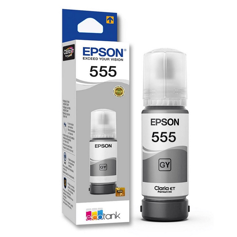 BOTELLA TINTA EPSON T555 70ML PÁG. 6.200 GRIS T555520-AL - 1