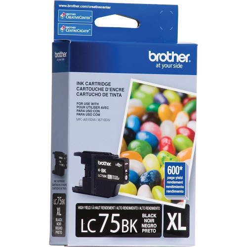 Lc75bk CARTUCHO BROTHER TINTA ALTO LC75BK 600 PÁG. NEGRO