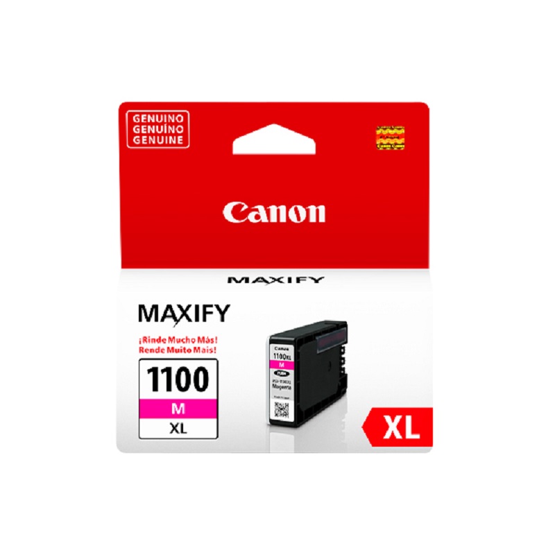 CARTUCHO CANON TINTA PGI-1100XL 12ML PÁG. 900 MAGENTA 9209B001 - 1