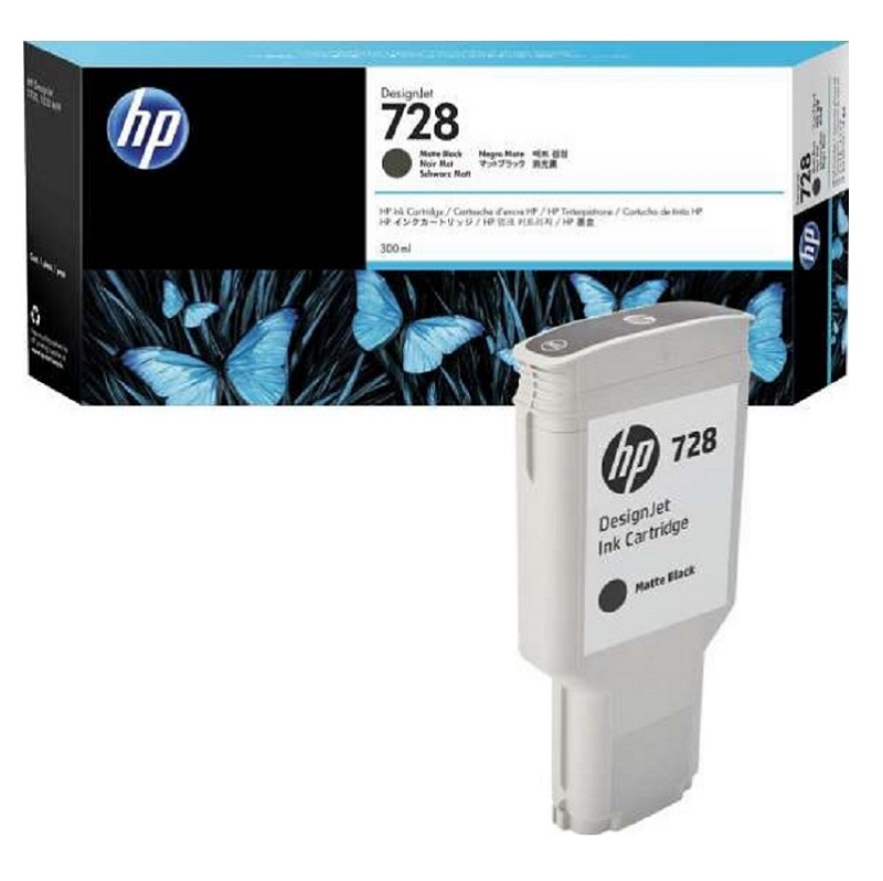 CARTUCHO DE TINTA HP 728 300ML NEGRO MATE F9J68A - 2