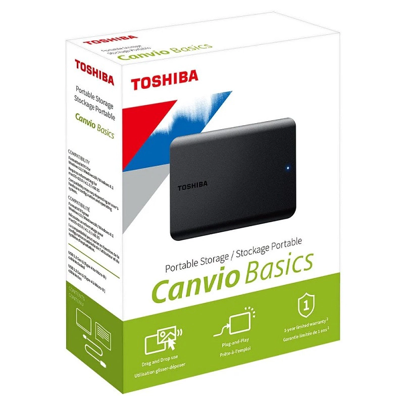 DISCO DURO EXTERNO TOSHIBA CANVIO BASICS 4TB USB 3.0 2.5' - 2