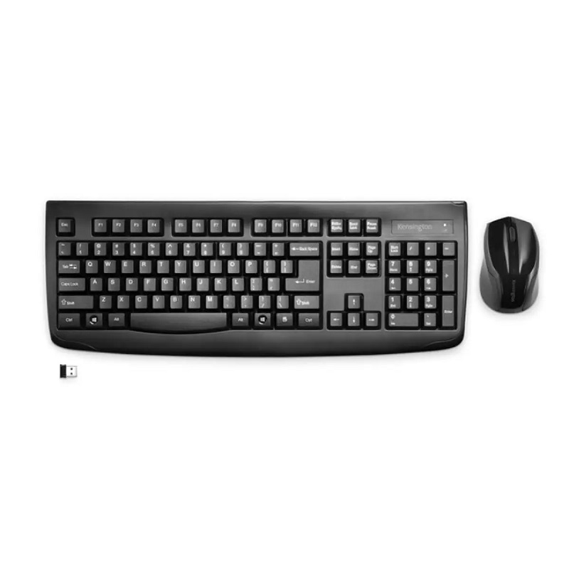 TECLADO Y MOUSE KENSINGTON PRO FIT INALÁMBRICO ANTIDERRAME NEGRO - 1