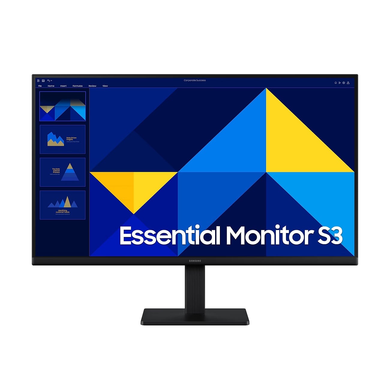 MONITOR SAMSUNG ESSENTIAL S30GD 27' FULLHD HDMI,VGA PLANO - 1