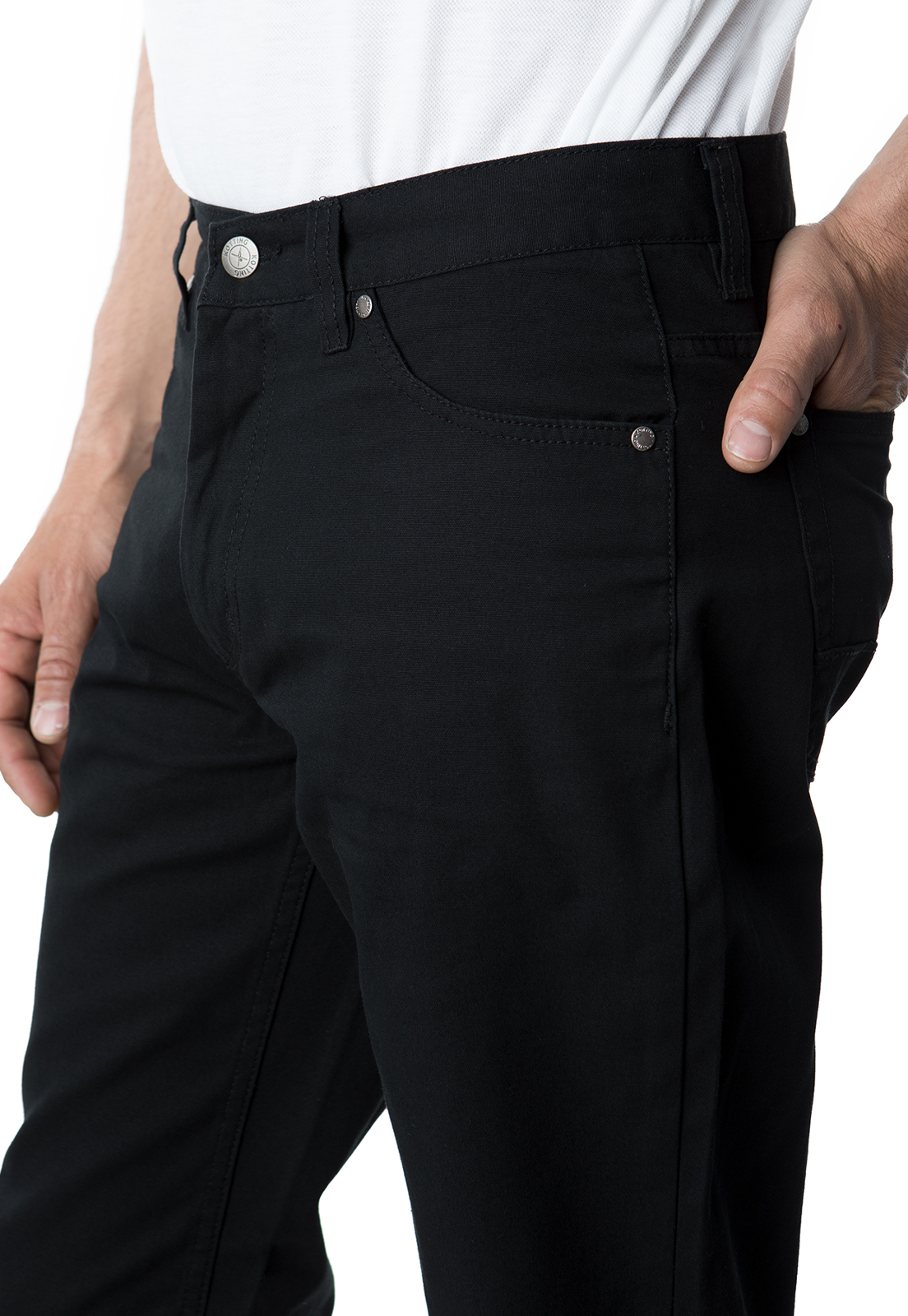 PANTALÓN HOMBRE KOTTING NEGRO CANVAS 5 BOLSILLOS - 1