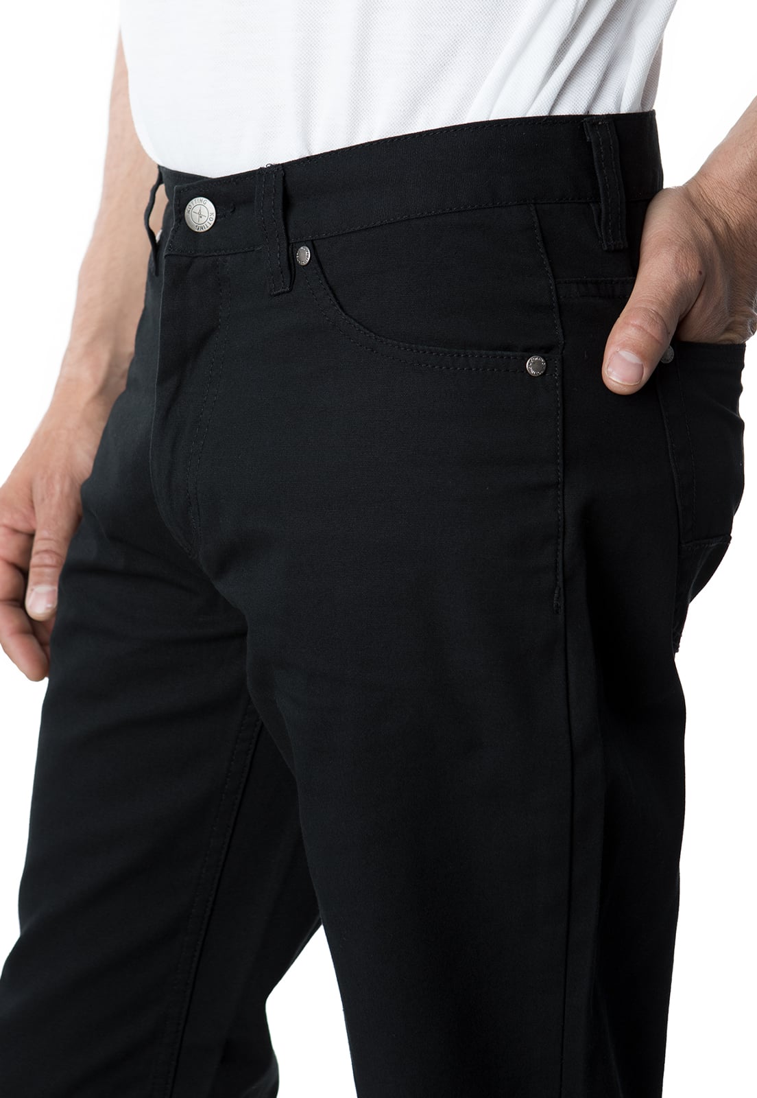 PANTALÓN HOMBRE KOTTING NEGRO CANVAS 5 BOLSILLOS - 1