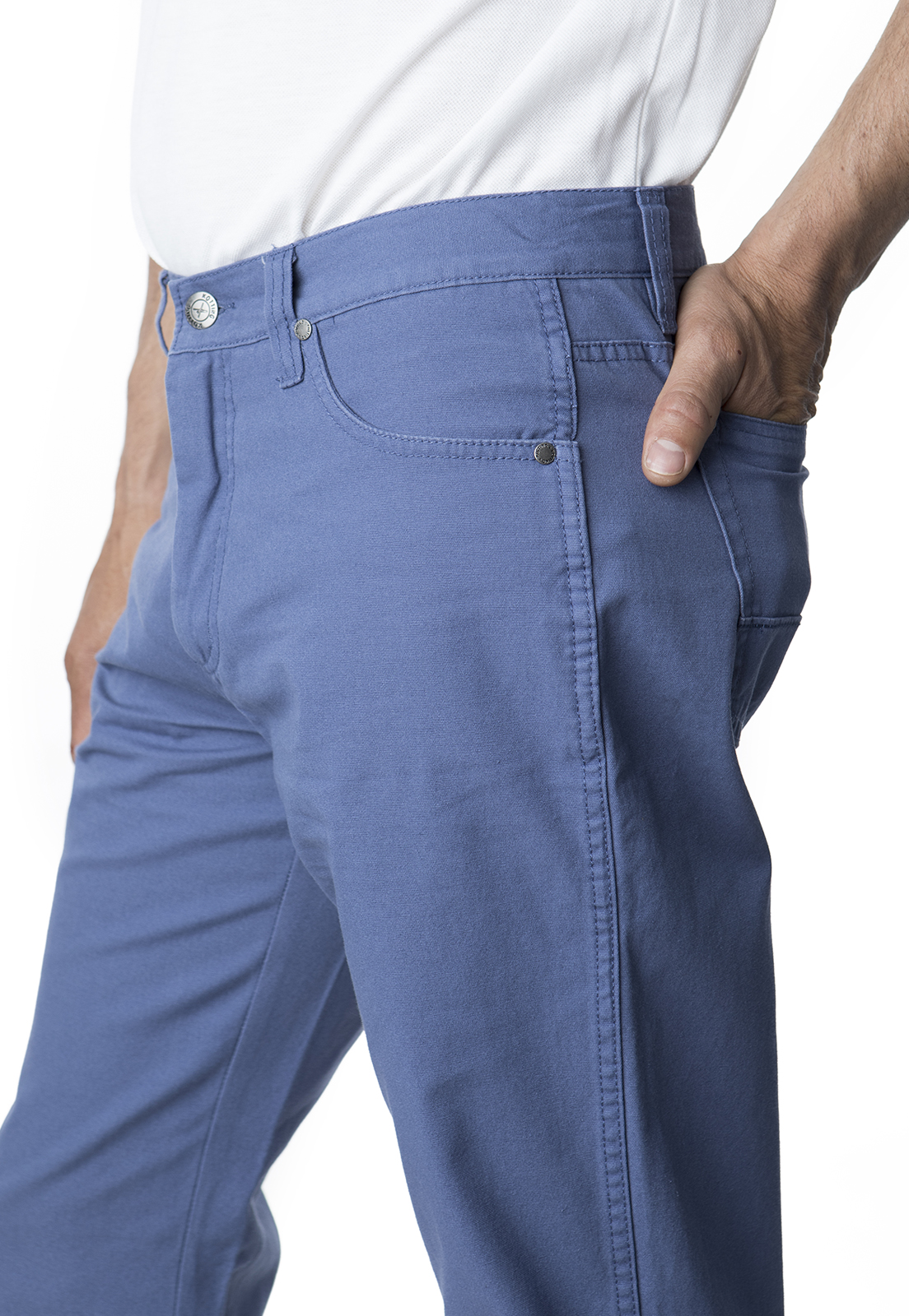 PANTALÓN HOMBRE KOTTING AZUL CANVAS 5 BOLSILLOS - 3