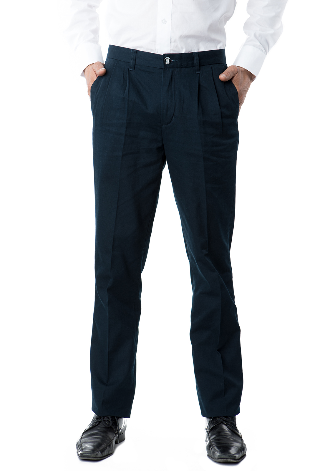 PANTALÓN HOMBRE KOTTING AZUL GABARDINA PINZADO - 3