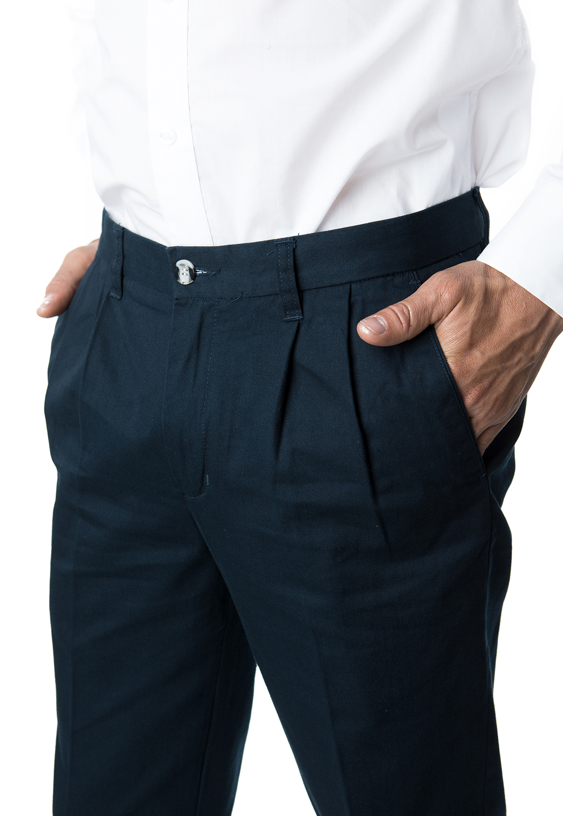 PANTALÓN HOMBRE KOTTING AZUL GABARDINA PINZADO - 1