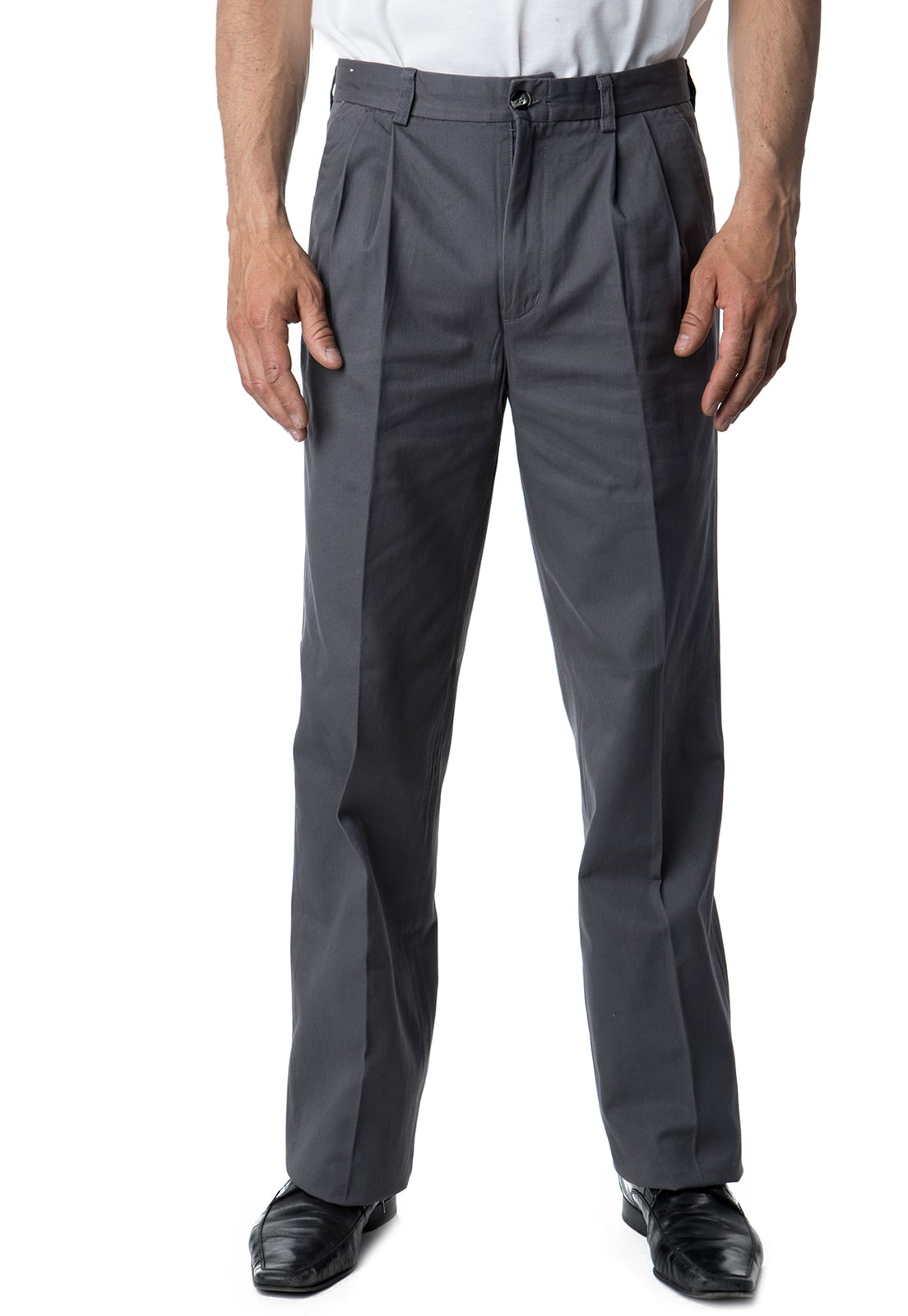 PANTALÓN HOMBRE KOTTING GRIS GABARDINA PINZADO - 1