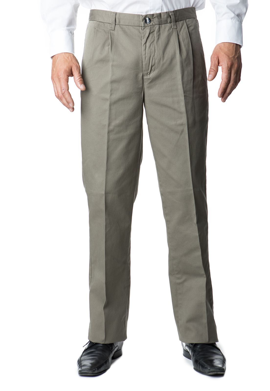 PANTALÓN HOMBRE KOTTING VERDE GABARDINA PINZADO - 3