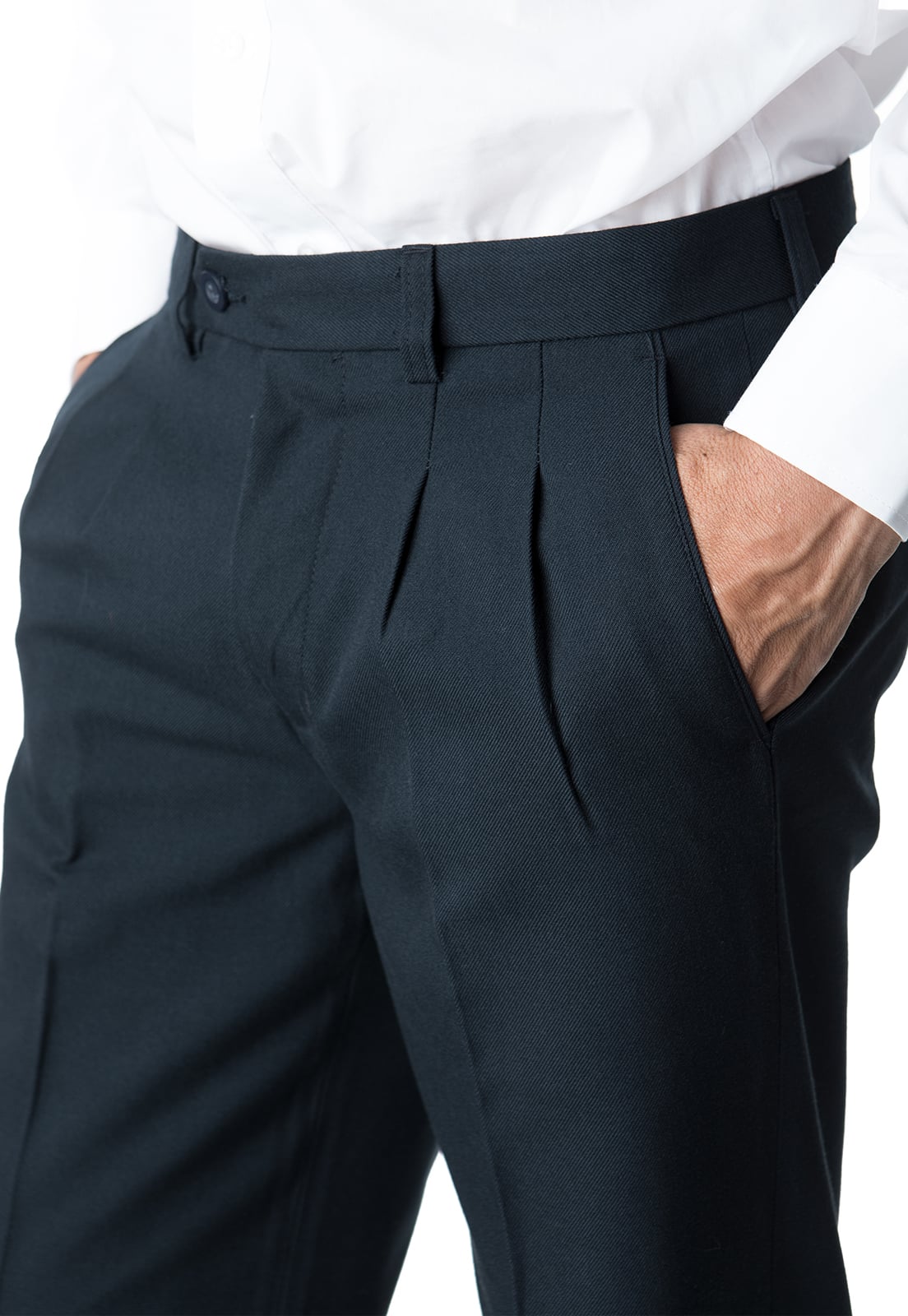 PANTALÓN HOMBRE KOTTING AZUL CASIMIR PINZADO - 1