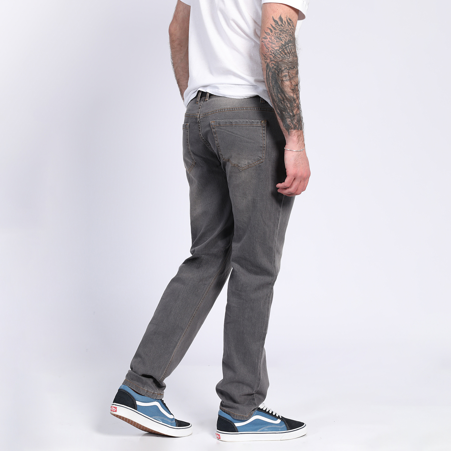 JEANS HOMBRE POTROS GRIS OSCURO LINEA SPANDEX SLIM FIT - 2