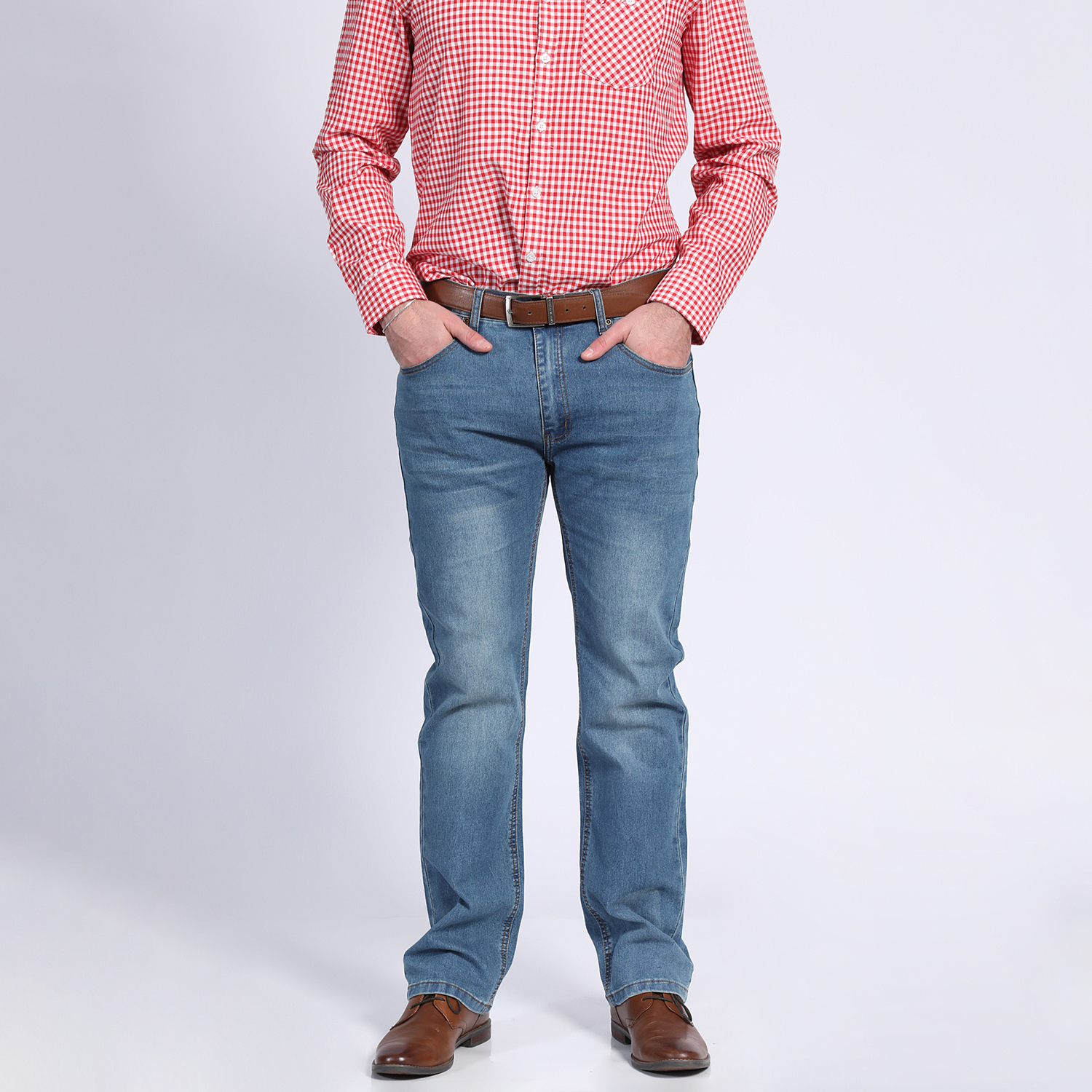 JEANS HOMBRE POTROS DENIM LINEA SPANDEX REGULART FIT - 1