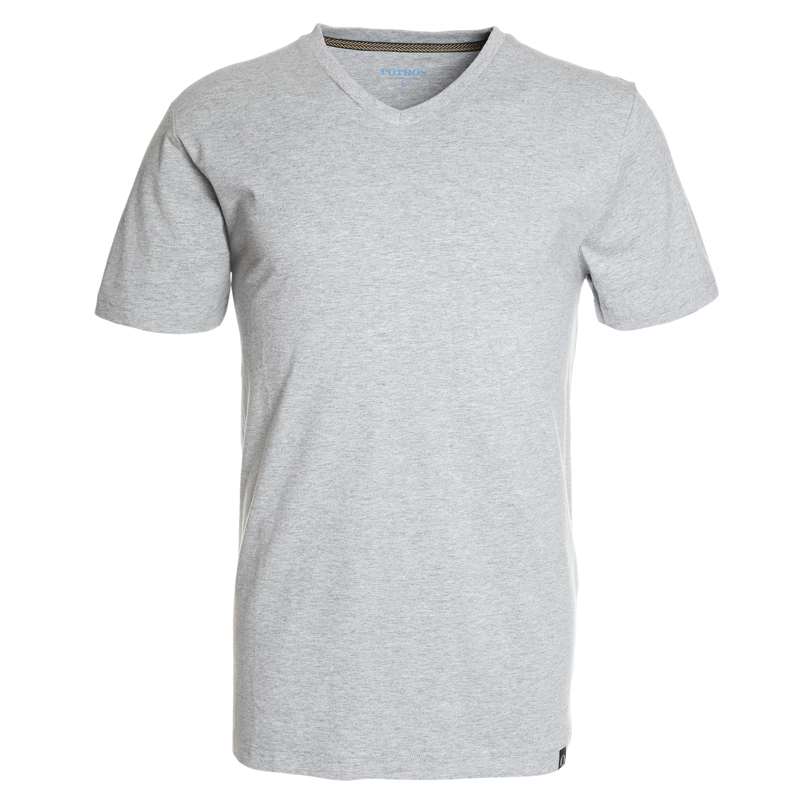 POLERA CUELLO V GRIS - 4