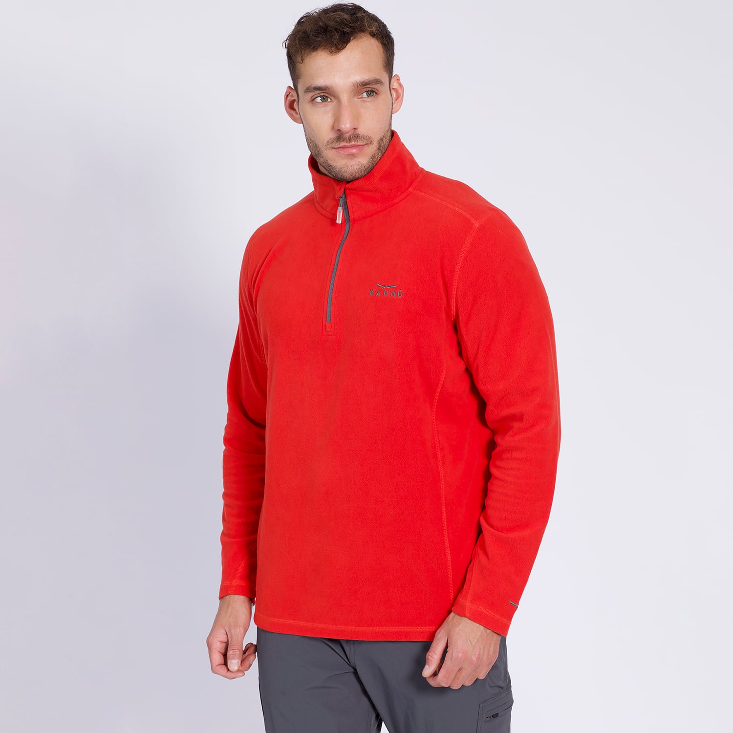 POLAR VALLE DE LA LUNA HALF ZIPPER HOMBRE NARANJA CLARO - 1