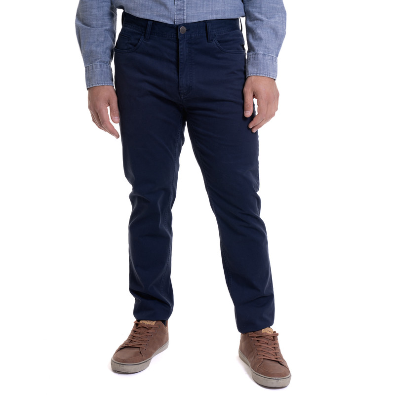 PANTALÓN REGULAR FIT HOMBRE MCGREGOR AZUL 5 POCKET SPANDEX FRANCIA - 1